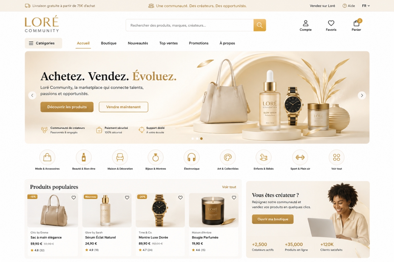 Création site E-commerce